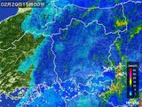 2016年02月20日の岡山県の雨雲レーダー