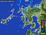 2016年02月20日の長崎県の雨雲レーダー