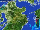 2016年02月20日の大分県の雨雲レーダー