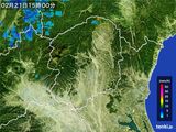 雨雲レーダー(2016年02月21日)