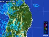 雨雲レーダー(2016年02月21日)