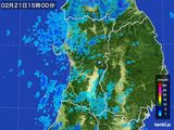 雨雲レーダー(2016年02月21日)