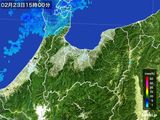 2016年02月23日の富山県の雨雲レーダー