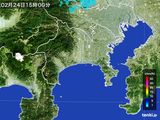 2016年02月24日の神奈川県の雨雲レーダー