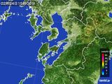 雨雲レーダー(2016年02月24日)