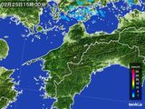 2016年02月25日の愛媛県の雨雲レーダー