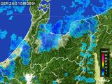 2016年02月26日の富山県の雨雲レーダー