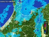 2016年02月27日の富山県の雨雲レーダー