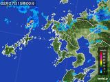 2016年02月27日の長崎県の雨雲レーダー