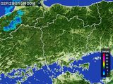 2016年02月28日の岡山県の雨雲レーダー