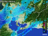 2016年02月29日の愛知県の雨雲レーダー