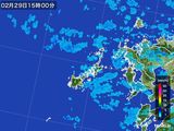 2016年02月29日の長崎県(五島列島)の雨雲レーダー