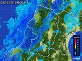 2016年02月29日の山形県の雨雲レーダー