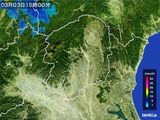 2016年03月03日の栃木県の雨雲レーダー