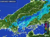 2016年03月06日の広島県の雨雲レーダー