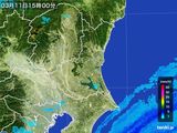 2016年03月11日の茨城県の雨雲レーダー