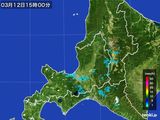 2016年03月12日の道央の雨雲レーダー