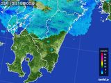 2016年03月13日の宮崎県の雨雲レーダー