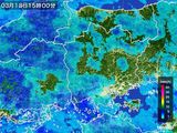 2016年03月18日の岡山県の雨雲レーダー