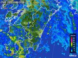 2016年03月18日の宮崎県の雨雲レーダー