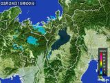 2016年03月24日の滋賀県の雨雲レーダー