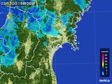 2016年03月30日の宮城県の雨雲レーダー
