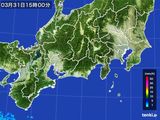 2016年03月31日の東海地方の雨雲レーダー