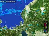 2016年04月03日の福井県の雨雲レーダー