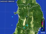 2016年04月04日の秋田県の雨雲レーダー