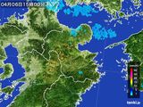 2016年04月06日の大分県の雨雲レーダー