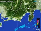 2016年04月08日の静岡県の雨雲レーダー