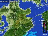 2016年04月09日の大分県の雨雲レーダー