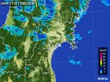 雨雲レーダー(2016年04月11日)