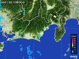 2016年04月13日の静岡県の雨雲レーダー