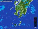 2016年04月13日の鹿児島県の雨雲レーダー
