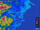 2016年04月13日の沖縄県(南大東島)の雨雲レーダー