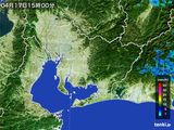 2016年04月17日の愛知県の雨雲レーダー