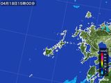 2016年04月18日の長崎県(五島列島)の雨雲レーダー