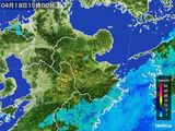 2016年04月18日の大分県の雨雲レーダー