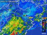 2016年04月21日の大分県の雨雲レーダー