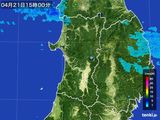 2016年04月21日の秋田県の雨雲レーダー