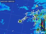 2016年04月23日の長崎県(五島列島)の雨雲レーダー