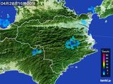 2016年04月28日の徳島県の雨雲レーダー
