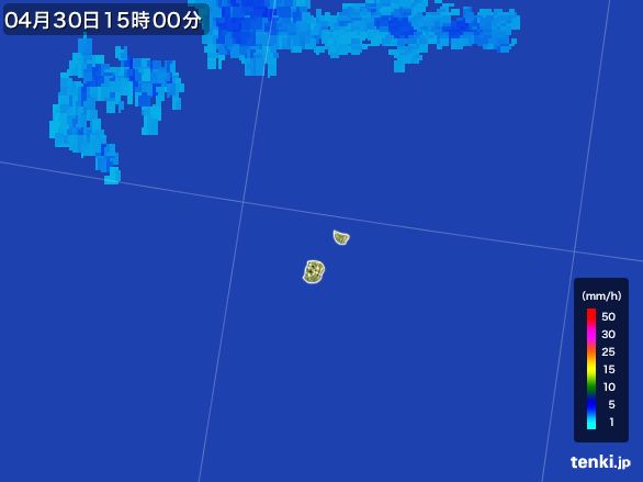 南大東島(沖縄県)の雨雲レーダー(2016年04月30日)