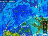 2016年05月03日の島根県の雨雲レーダー