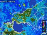 2016年05月10日の山口県の雨雲レーダー