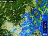 2016年05月17日の栃木県の雨雲レーダー