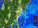 2016年05月17日の宮城県の雨雲レーダー