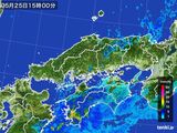 2016年05月25日の中国地方の雨雲レーダー