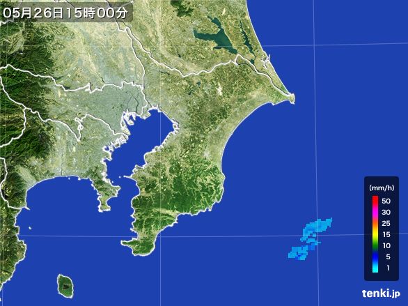 千葉県の雨雲レーダー(2016年05月26日)